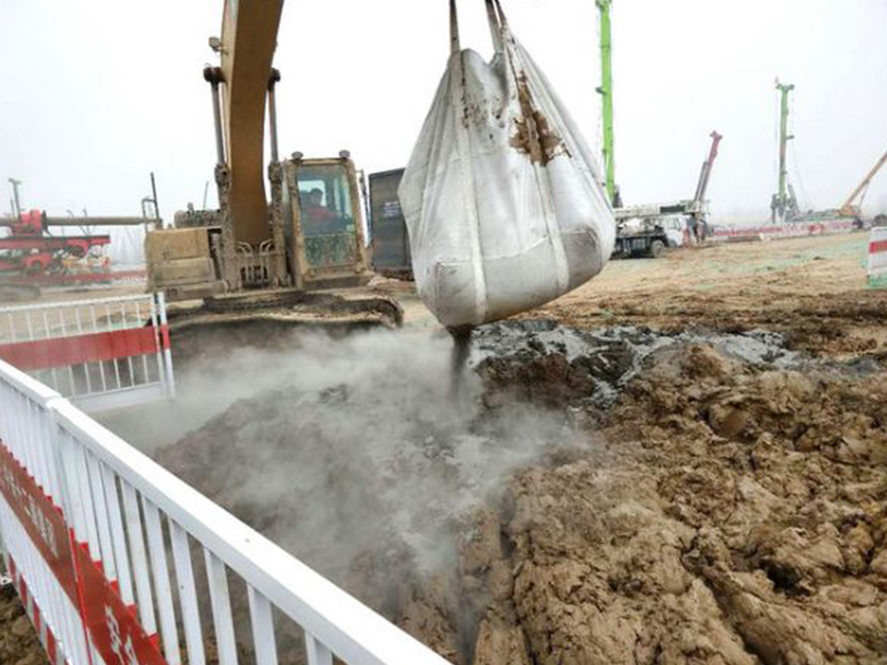 Pile driving and slurry solidification in Baoding, Hebei