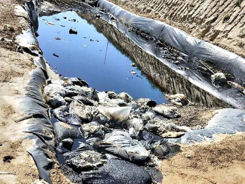 Solidification of abandoned mud pits in Qingyang, Gansu