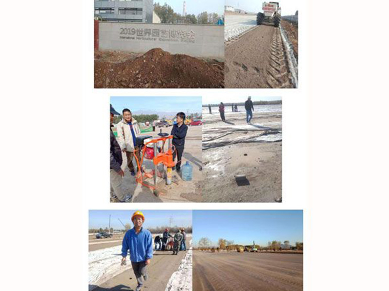 Beijing, Yanqing District - Subgrade stabilization for the parking lot of the International Horticultural Exposition